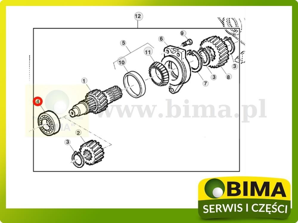 Łożysko skrzyni biegów John Deere 3640,3640S,3650,6010 — zdjęcie 2