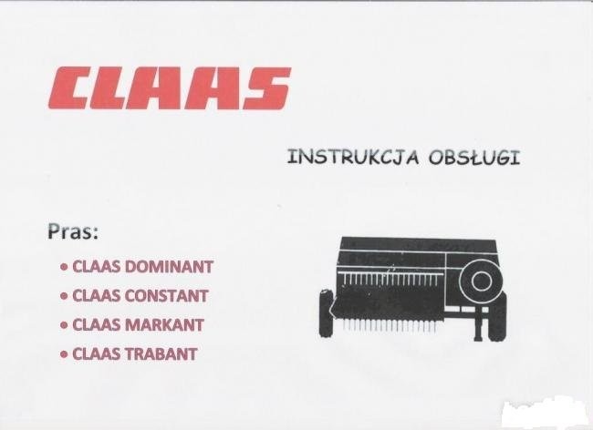 Instrukcja obsługi claas DOMINANT, CONSTANT, MARKA — zdjęcie 1