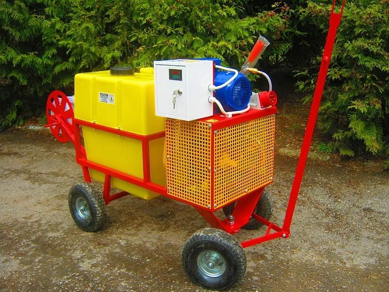 OPRYSKIWACZ ELEKTRYCZNY WÓZKOWY 80L, SILNIK 3 kW, 14-22l/min — zdjęcie 1
