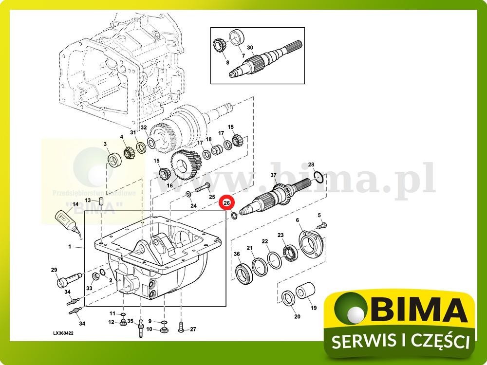 Pierścień John Deere 1140,1640,1840,2040,2040S,2140 — zdjęcie 2