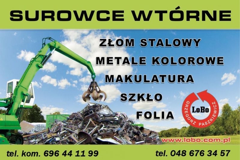 Surowce wtórne złom folię chemię gosp.