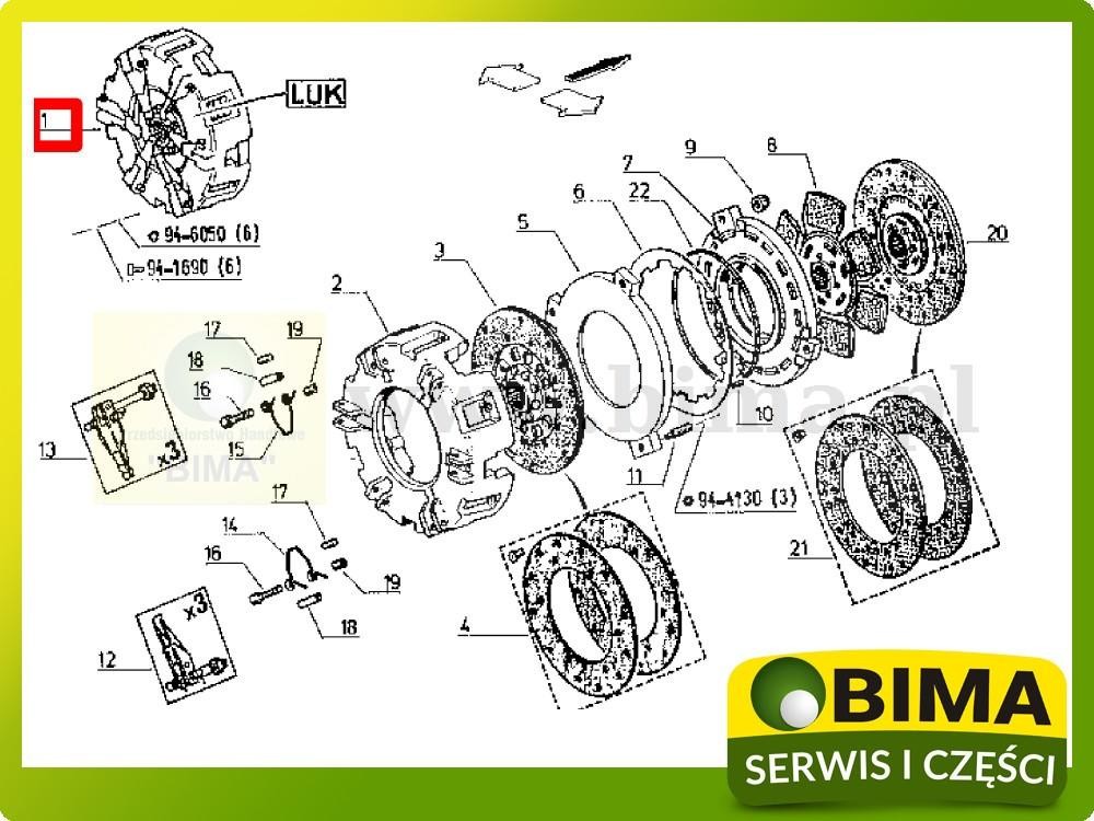 Zestaw sprzęgła sprzęgło Renault CLAAS 103-52,103-54 — zdjęcie 2