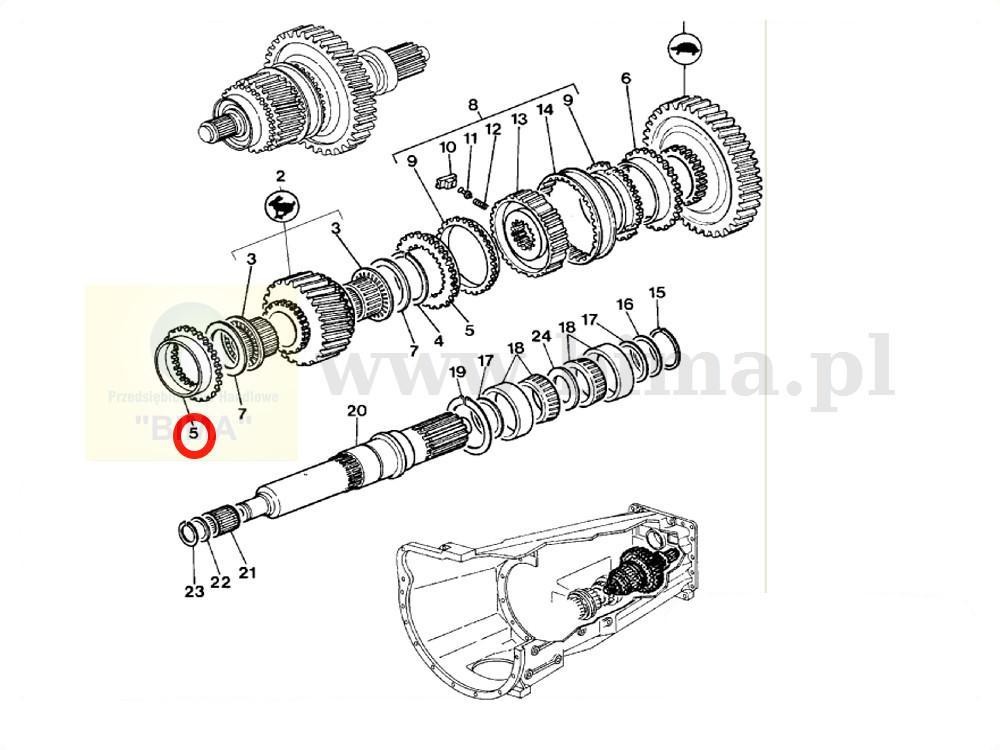 Pierścień synchronizatora MF Massey Ferguson 3070,3075 — zdjęcie 3