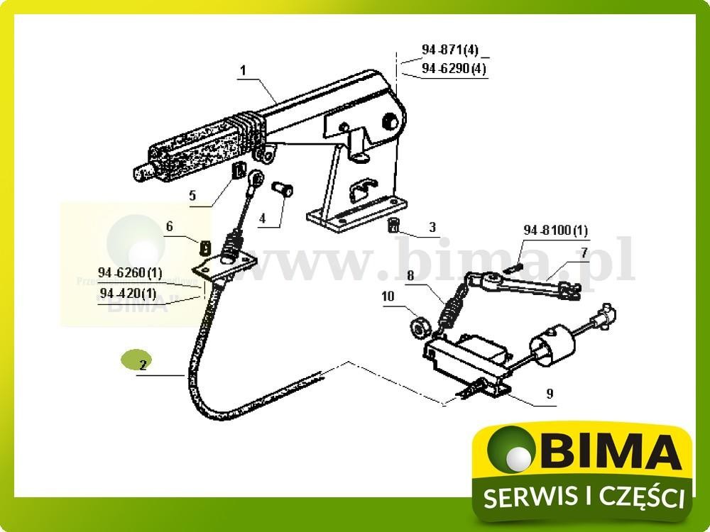 Linka hamulca ręcznego części do Renault CLAAS Ares 710 — zdjęcie 3