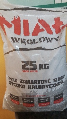 Miał węglowy workowany 25kg