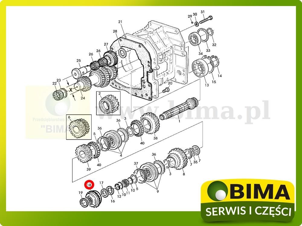 Koło zębate skrzyni biegów John Deere 6430,6530,6630