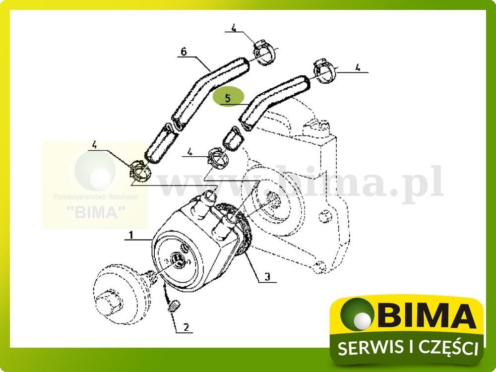 Przewód chłodnicy John Deere 6506,6600,6800,6900,7500 — zdjęcie 2