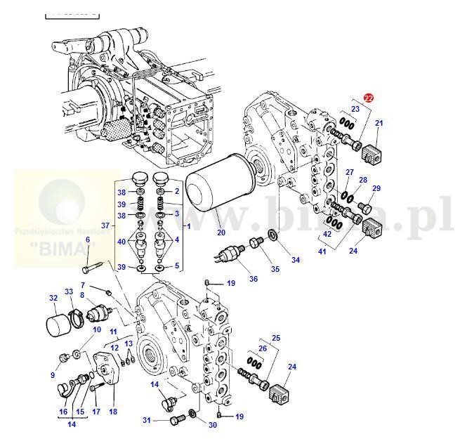 Elektrozawór skrzyni biegów MF Massey Ferguson 8180,8210, — zdjęcie 3