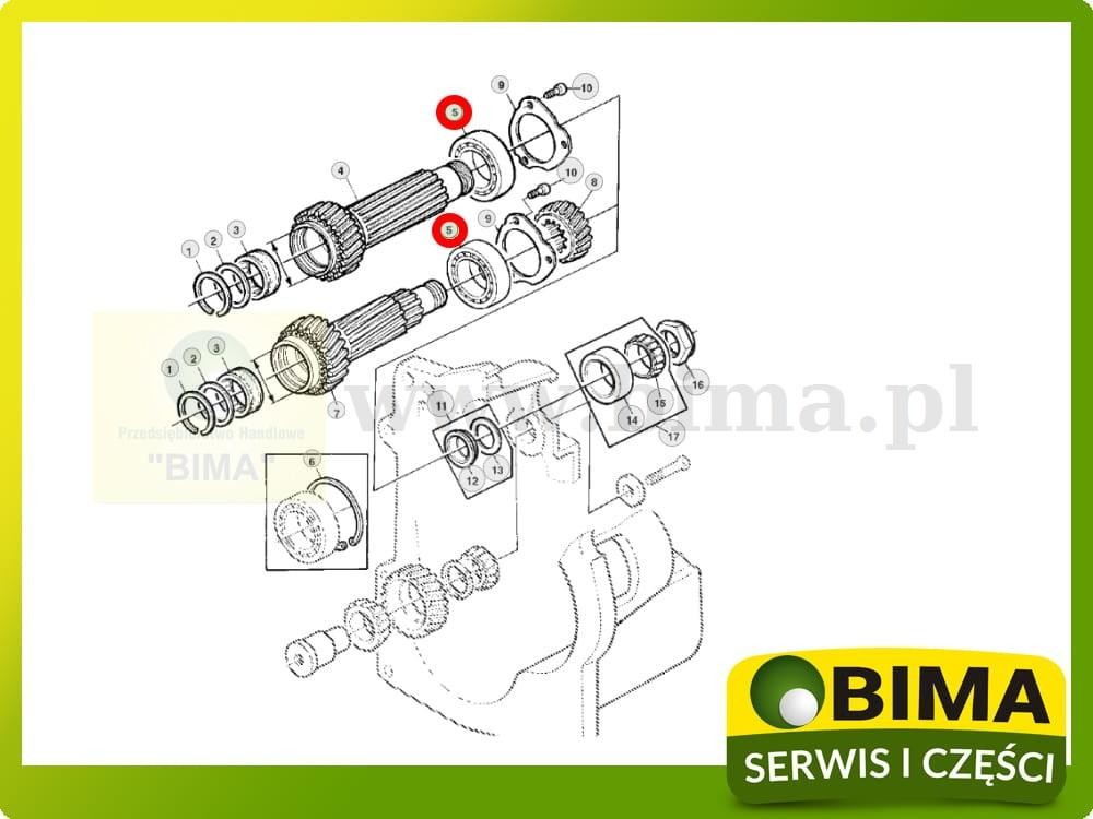 Łożysko skrzyni biegów John Deere 2650N,2850,3050,3350