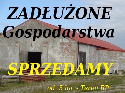 Zadłużone gospodarstwa sprzedamy