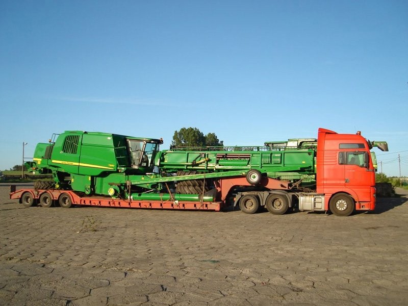 Transport kombajnów dla osób prywatnych
