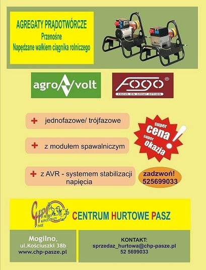 Agregat agregaty prądotwórcze - 2013