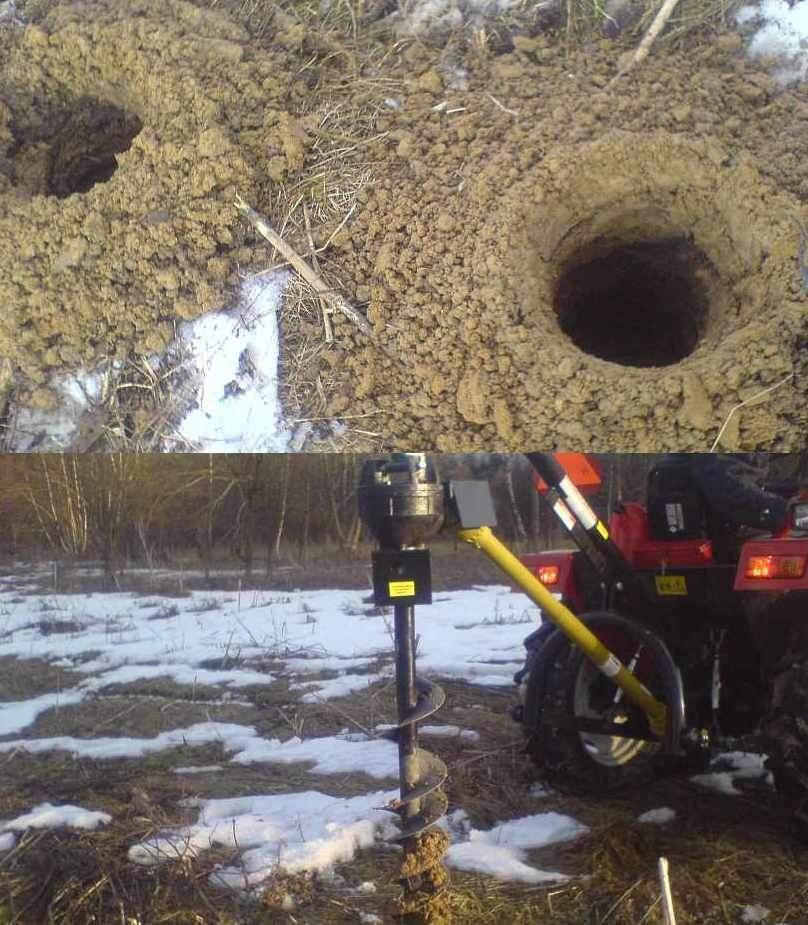 Wiertnica ciągnikowa. Napęd z WOM traktora. Obsługuje wiertła 15-50 CM — zdjęcie 3