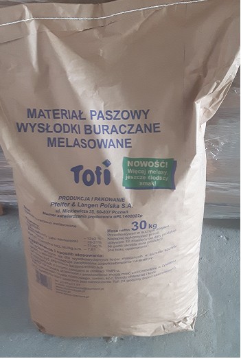 Wysłodki buraczane melasowane granulowane Tofi