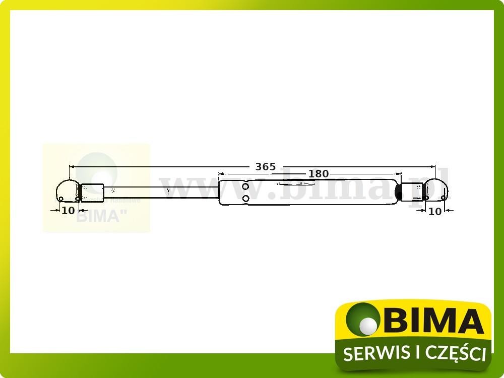 Siłownik gazowy tylnej szyby Renault CLAAS Cergos 345 — zdjęcie 2