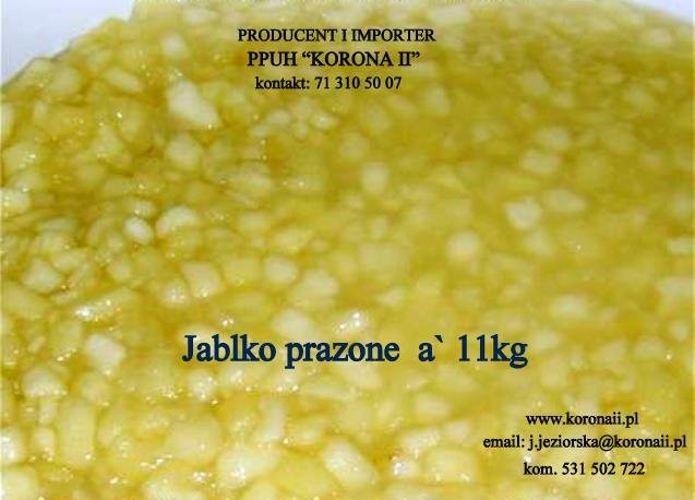 JABŁKA SUROWE, PRAŻONE i MROŻONE - PRODUCENT