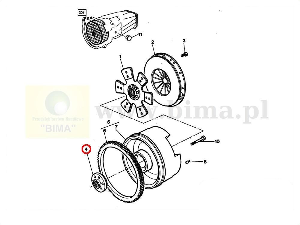 Piasta wałka sprzęgłowego BIMA5359 Massey Ferguson 3075 — zdjęcie 5
