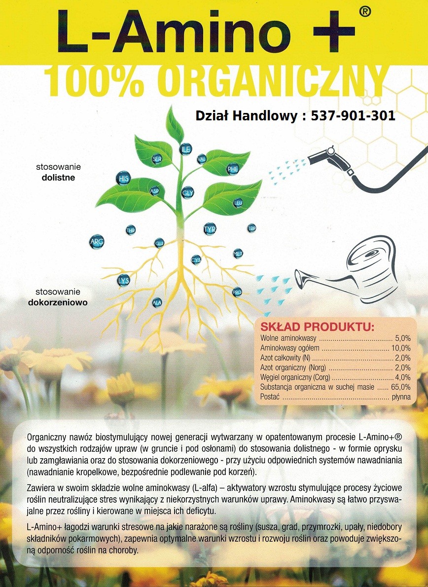 Polskie Aminokwasy, Biostymulator Agro-Sorb  L-AMINO +   5L — zdjęcie 5