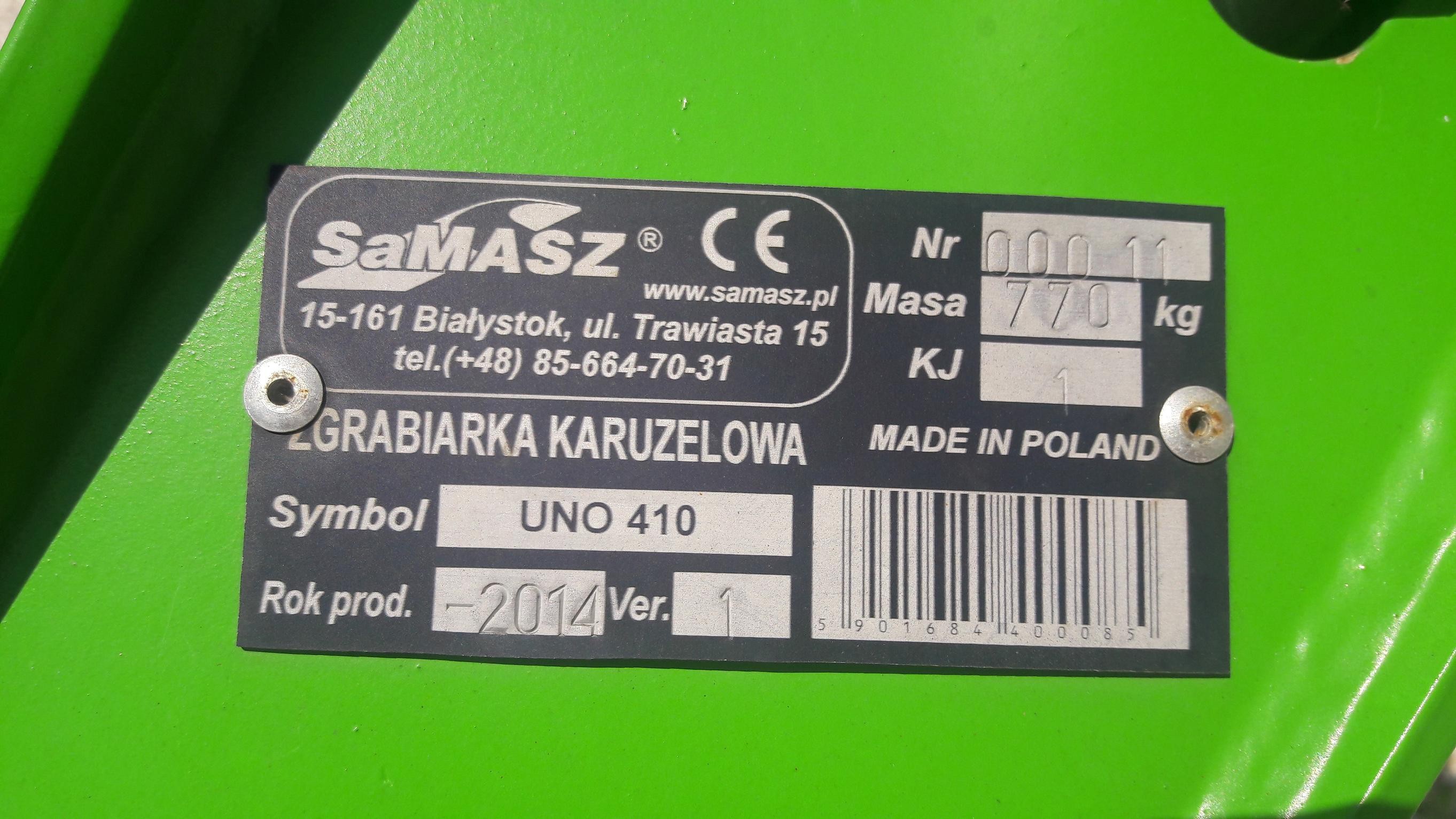 Zgrabiarka karuzelowa SaMASZ UNO 410 — zdjęcie 3