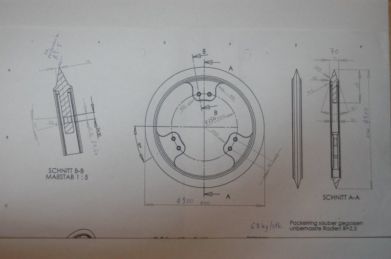 sprzedamy kola d 900 mm do maszyn walow Niemeyer — zdjęcie 1