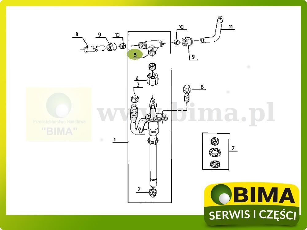 Trójnik nadmiaru wtryskiwacza Renault CLAAS CERES 65,70 — zdjęcie 2
