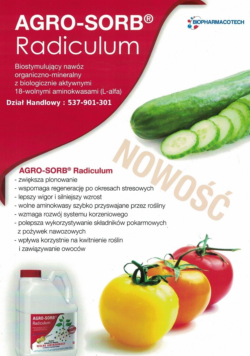Polski Aminokwasy, Biostymulator Agro-Sorb  RADICULUM 5L — zdjęcie 3