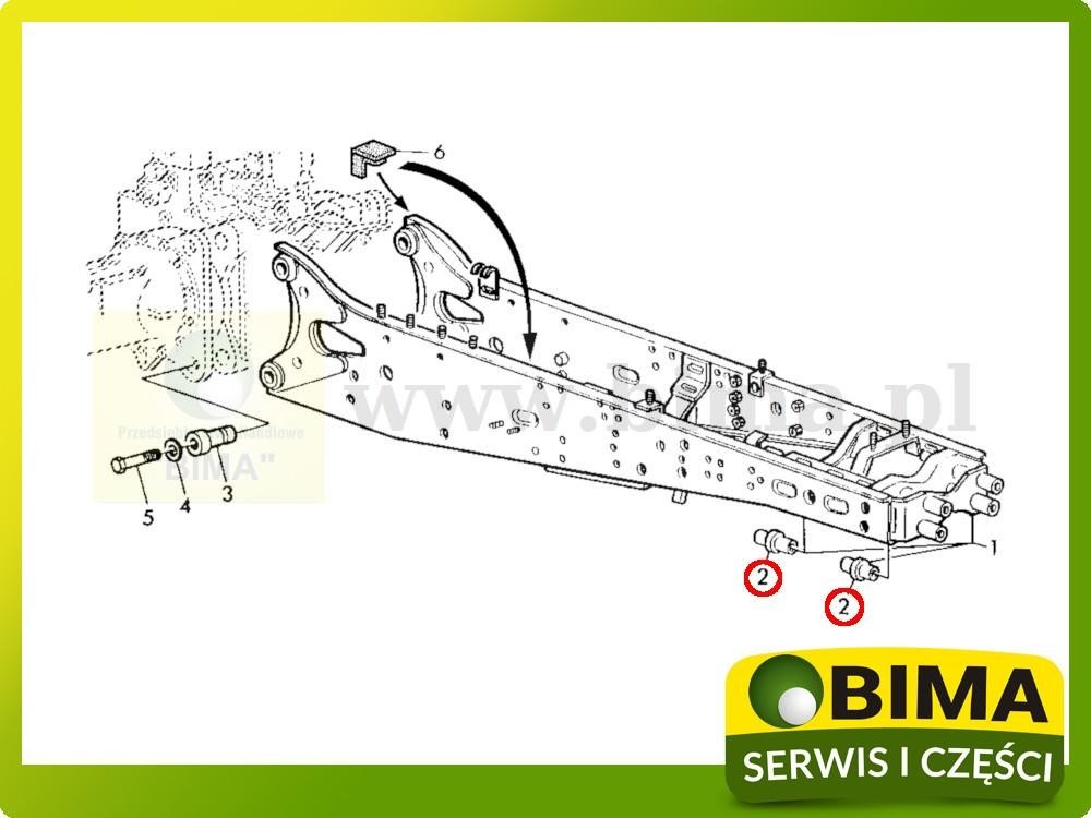 Czop sworzeń John Deere 6534,6130,6230,6330,6430,6530 — zdjęcie 2