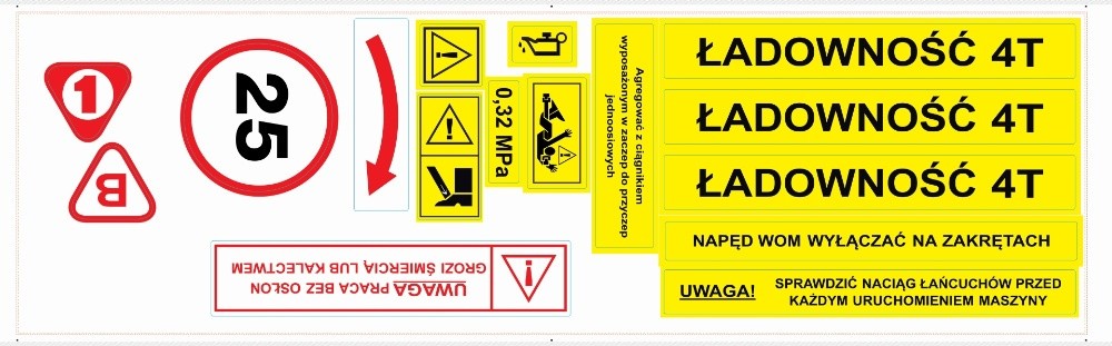 Naklejki na maszyny WSZYSTKIE Naklejki do piktogramy ostrzegawcze — zdjęcie 2
